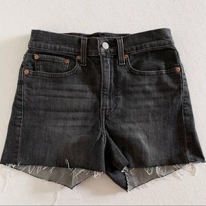 Levi’s Black High Rise Cutoff Jean Shorts